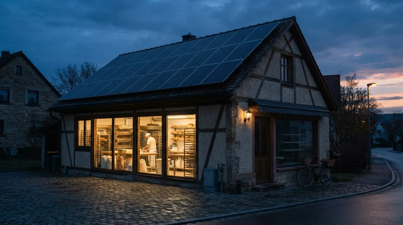 Bäckerei mit PV-Anlage: Lastprofil G5, Eigenverbrauch der Backstube und Speicher