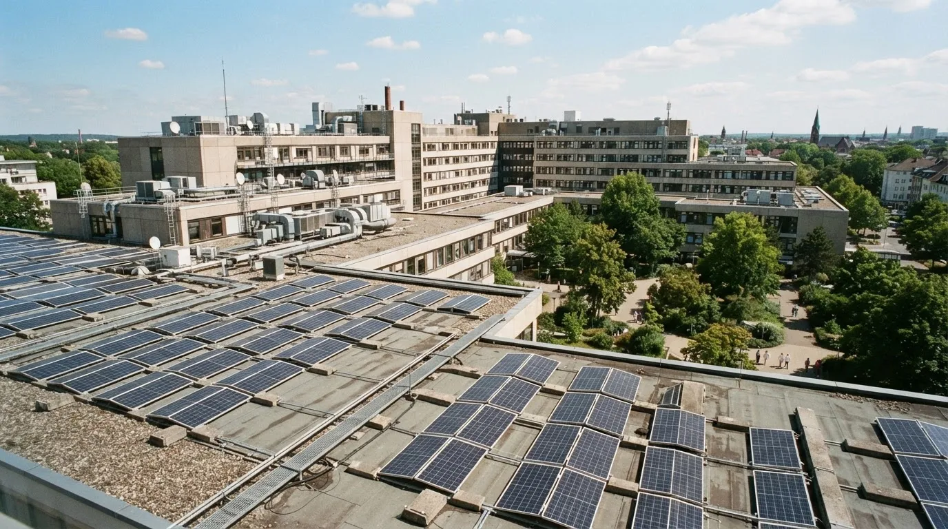 Krankenhaus mit PV-Anlage: Stromverbrauch, KHG-Förderung und Steuern für Kliniken